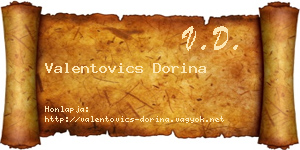 Valentovics Dorina névjegykártya