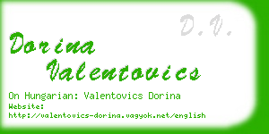 dorina valentovics business card